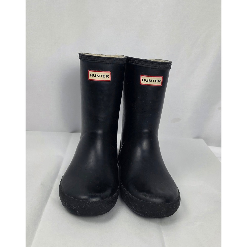Hunter Kids First Classic Black Waterproof Rain Boots Size 13 US Kids